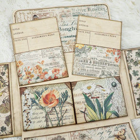 Flowers and Butterflies Handmade Junk Journal Folio Kit 15