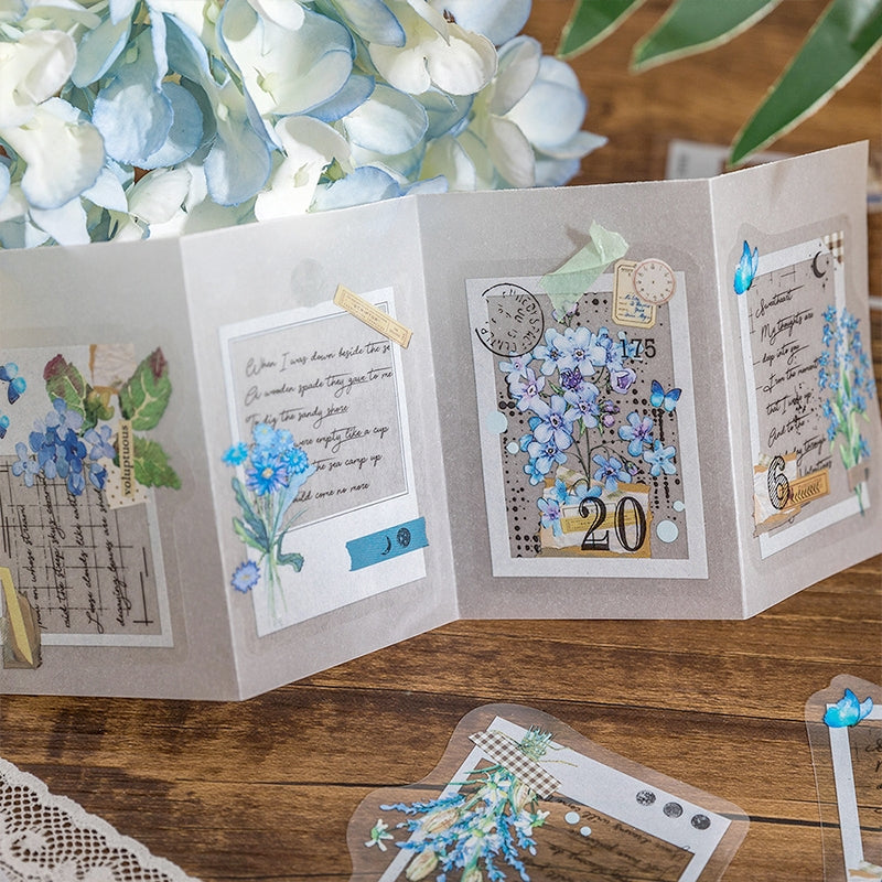 Flowers and Plants Handmade Series Vintage Handwritten English Sticker Pack b3