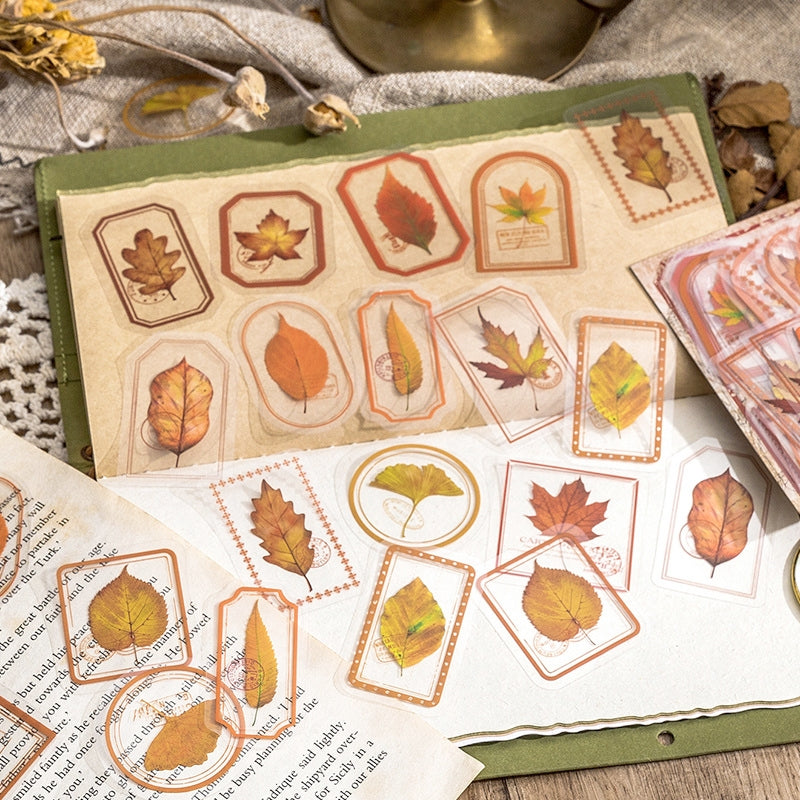 Flowers in the Fog Series Retro Plant Frame PET Sticker Pack b2