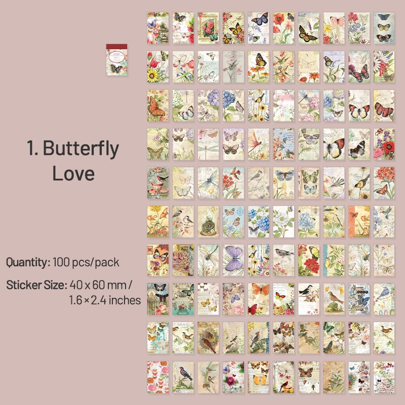 Flowers on Paper Series Floral Sticker Book sku-1