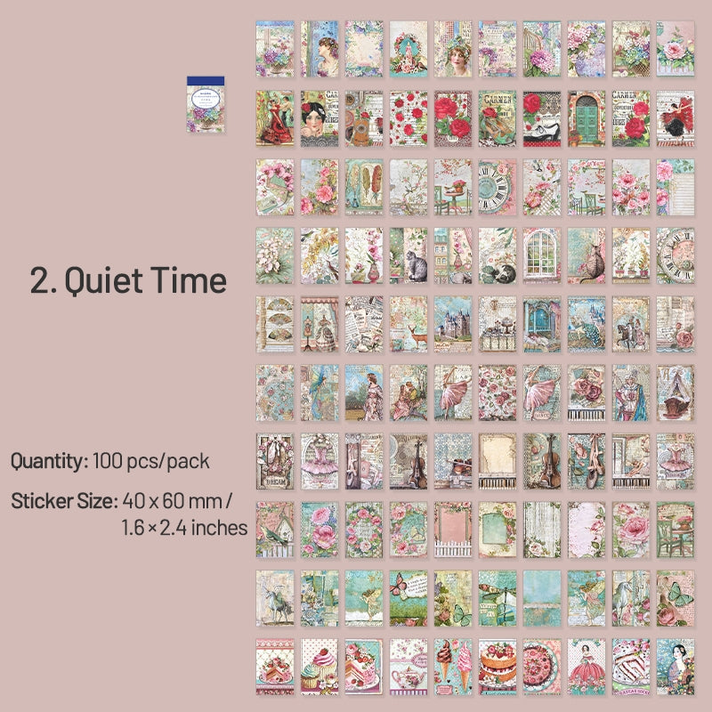 Flowers on Paper Series Floral Sticker Book sku-2