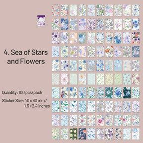 Flowers on Paper Series Floral Sticker Book sku-4