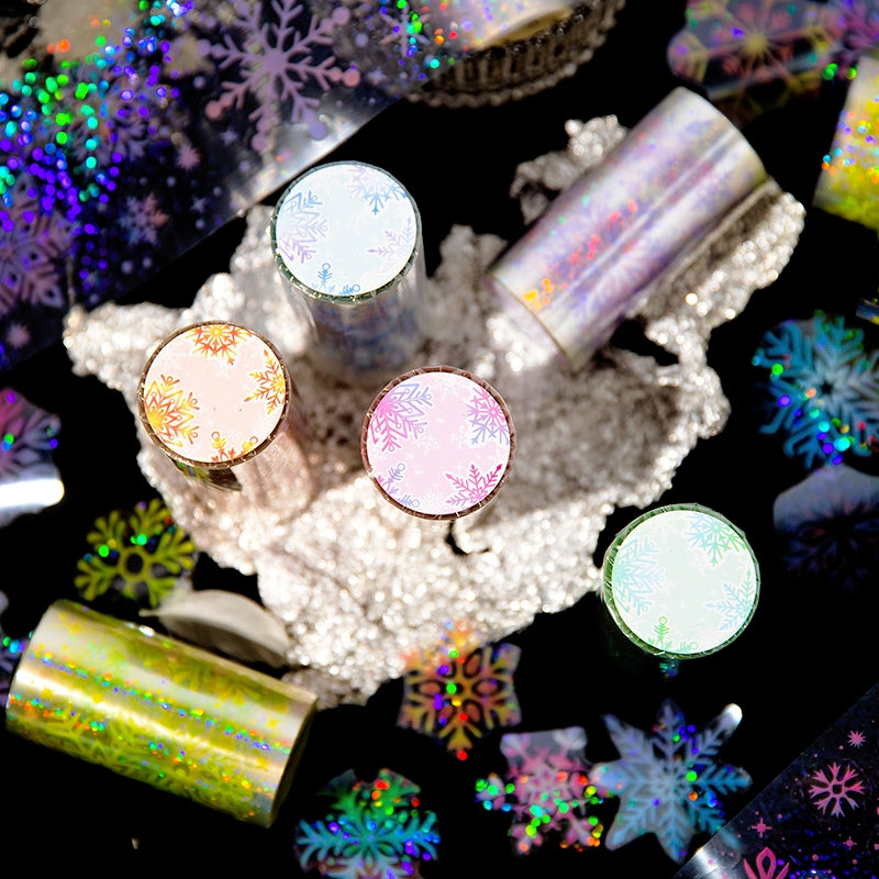 Fluffy Wind Series Holographic Snowflake Tape a