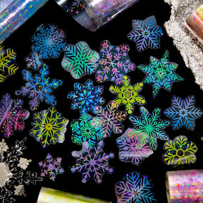 Fluffy Wind Series Holographic Snowflake Tape b