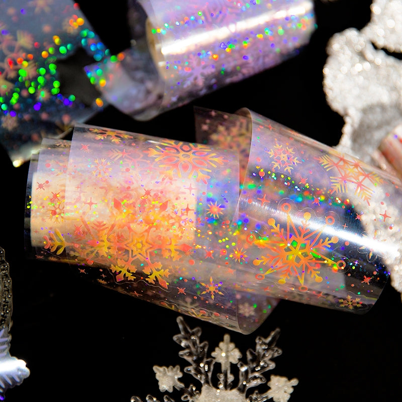 Fluffy Wind Series Holographic Snowflake Tape c
