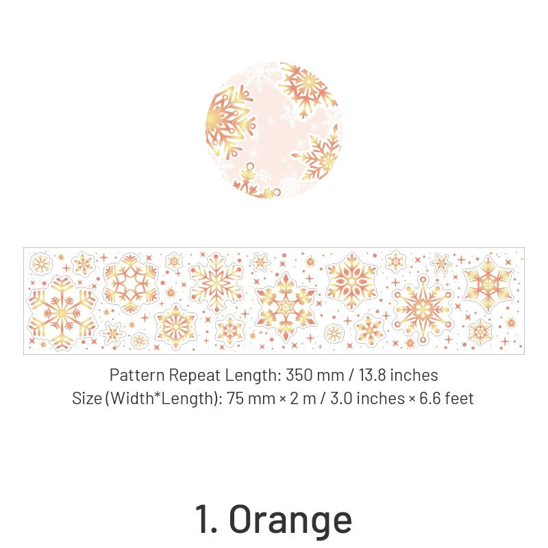 Fluffy Wind Series Holographic Snowflake Tape sku-1
