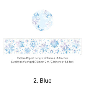 Fluffy Wind Series Holographic Snowflake Tape sku-2