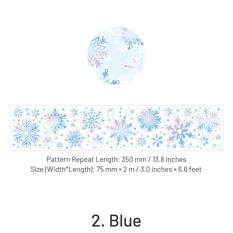 Fluffy Wind Series Holographic Snowflake Tape sku-2