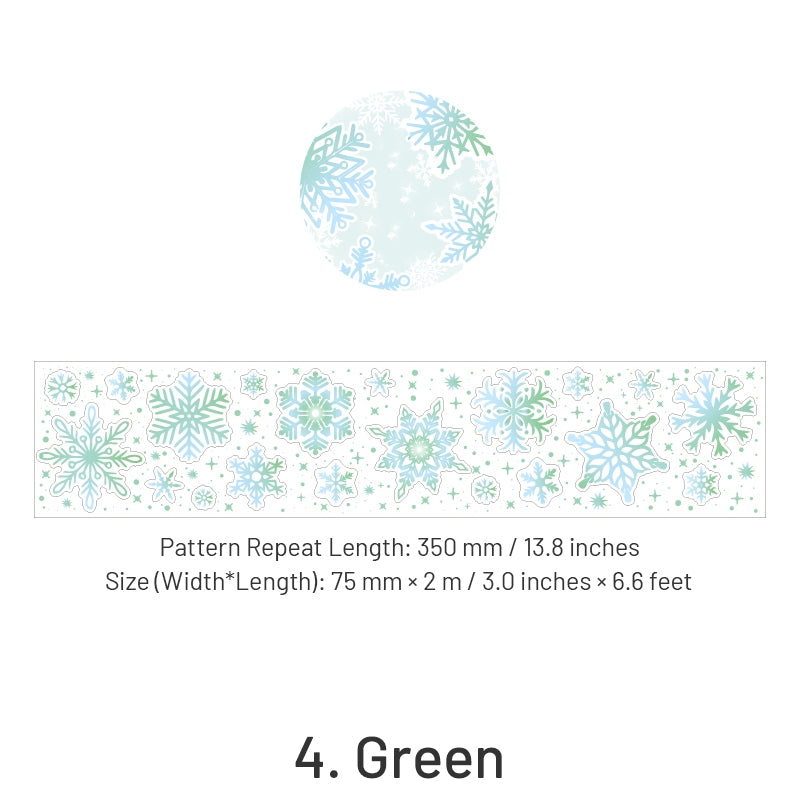 Fluffy Wind Series Holographic Snowflake Tape sku-4