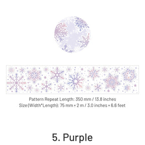 Fluffy Wind Series Holographic Snowflake Tape sku-5