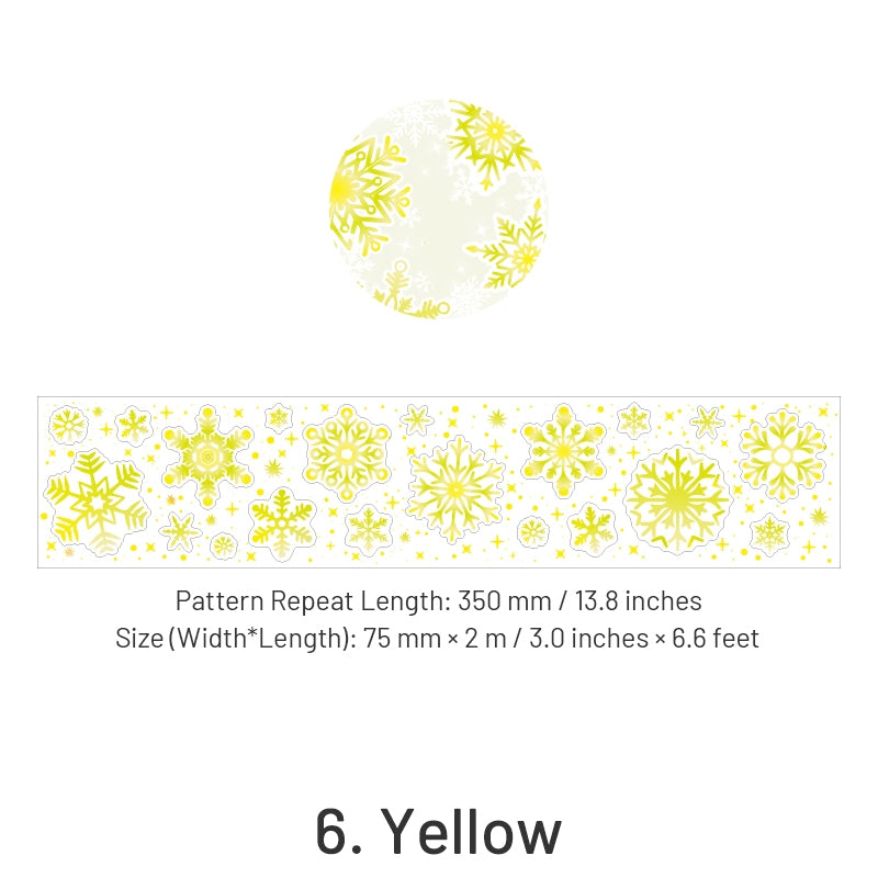 Fluffy Wind Series Holographic Snowflake Tape sku-6