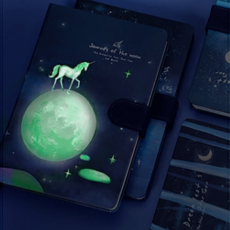 Fluorescent Luminous Starry Sky & Unicorn Notebook 3