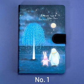 Fluorescent Luminous Starry Sky & Unicorn Notebook sku-1