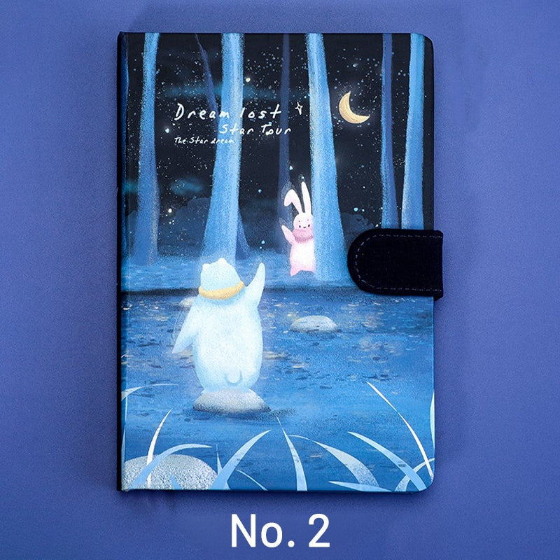 Fluorescent Luminous Starry Sky & Unicorn Notebook sku-2