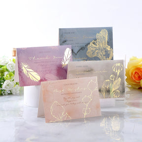 Foil-Stamped Blessing Sulfuric Acid Paper Greeting Card Set a