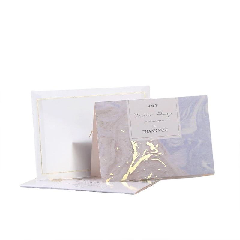 Foil-Stamped Blessing Sulfuric Acid Paper Greeting Card Set b