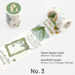 Foil Stamping Botanical Washi Tape for Rose Lily and Hydrangea sku-3