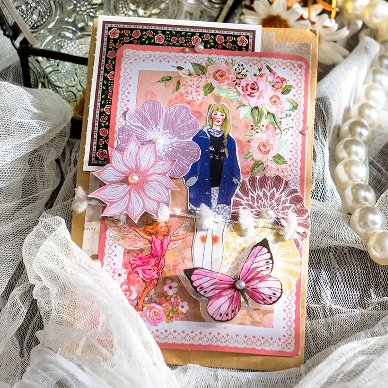 Forest Elf Series Flower Fairy Lace Decorative Paper b