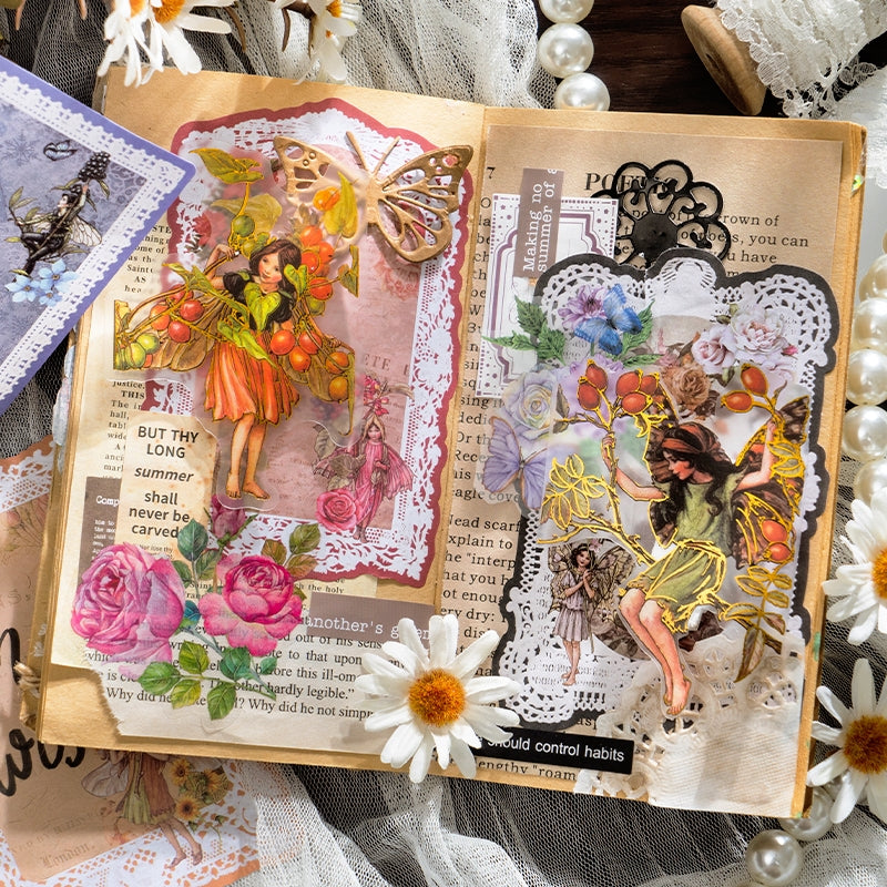 Forest Elf Series Flower Fairy Lace Decorative Paper b2