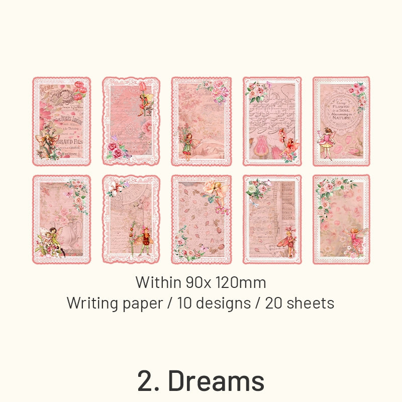 Forest Elf Series Flower Fairy Lace Decorative Paper sku-2