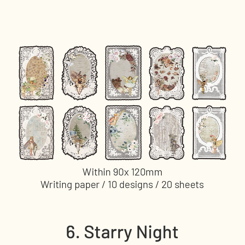 Forest Elf Series Flower Fairy Lace Decorative Paper sku-6
