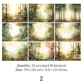 Forest Fairy Tale Background Scrapbook Paper sku-2