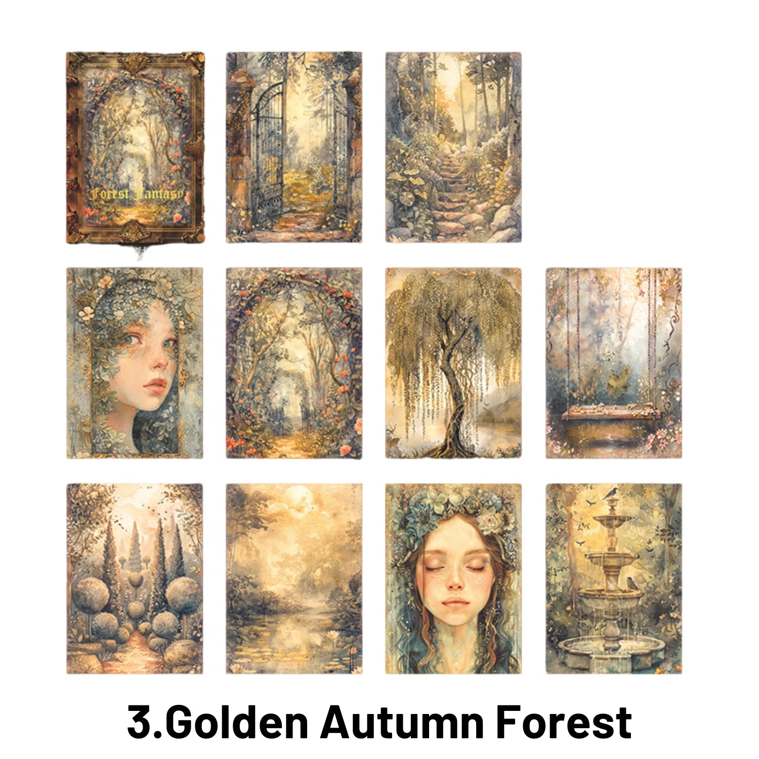 Forest Fantasy Series Fantasy Forest Theme Decorative Material Paper 3