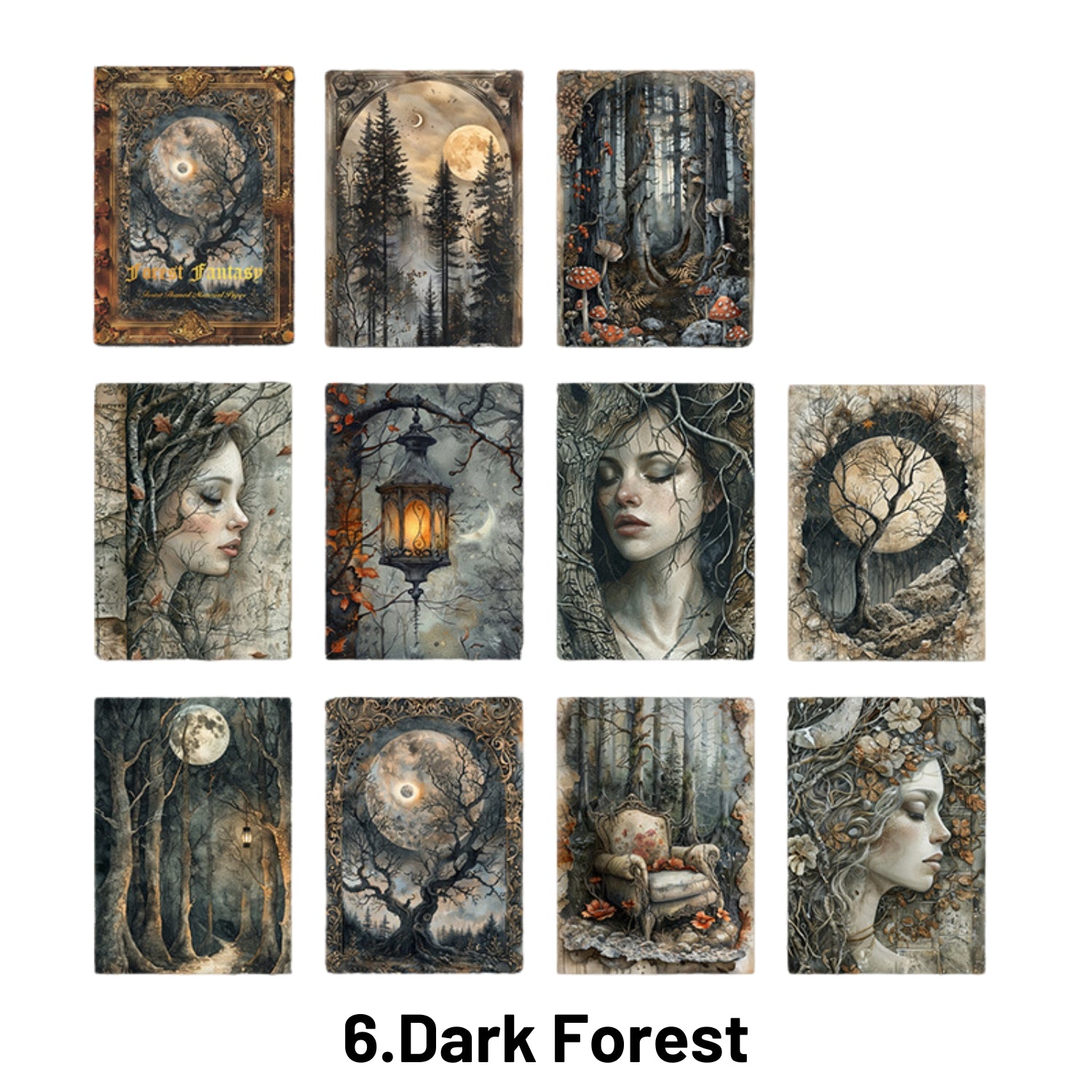 Forest Fantasy Series Fantasy Forest Theme Decorative Material Paper 6