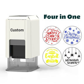 Four in One Custom Photosensitive Stamps With Your Artwork Self Ink 1