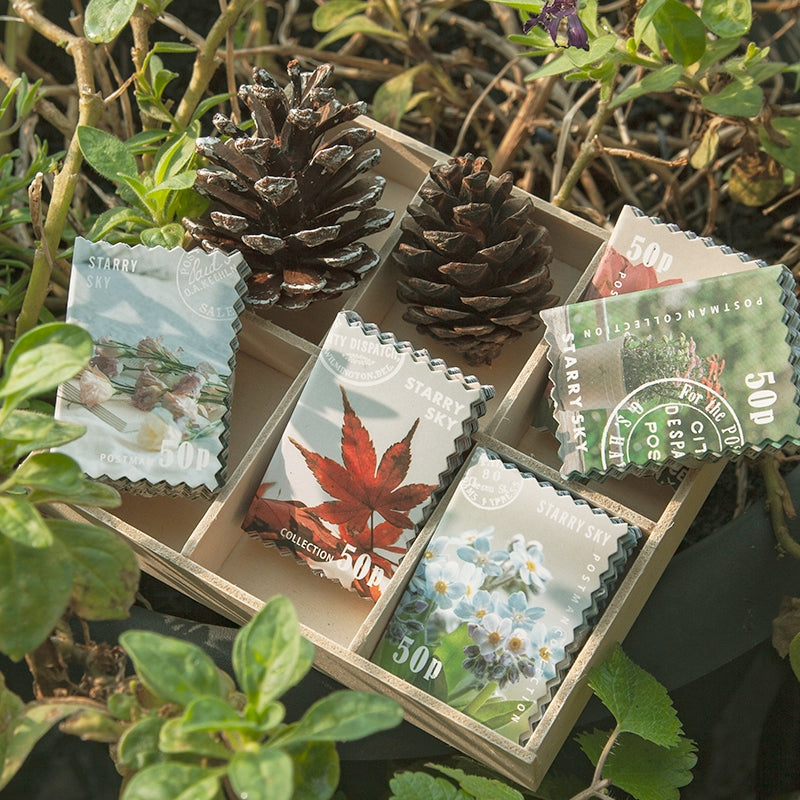 Four Seasons Garden Series Stamp Sticker Book b1