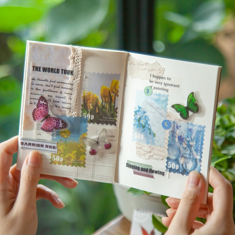 Four Seasons Garden Series Stamp Sticker Book b4