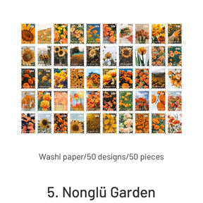 Four Seasons Garden Series Stamp Sticker Book sku-5