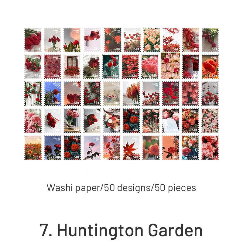 Four Seasons Garden Series Stamp Sticker Book sku-7