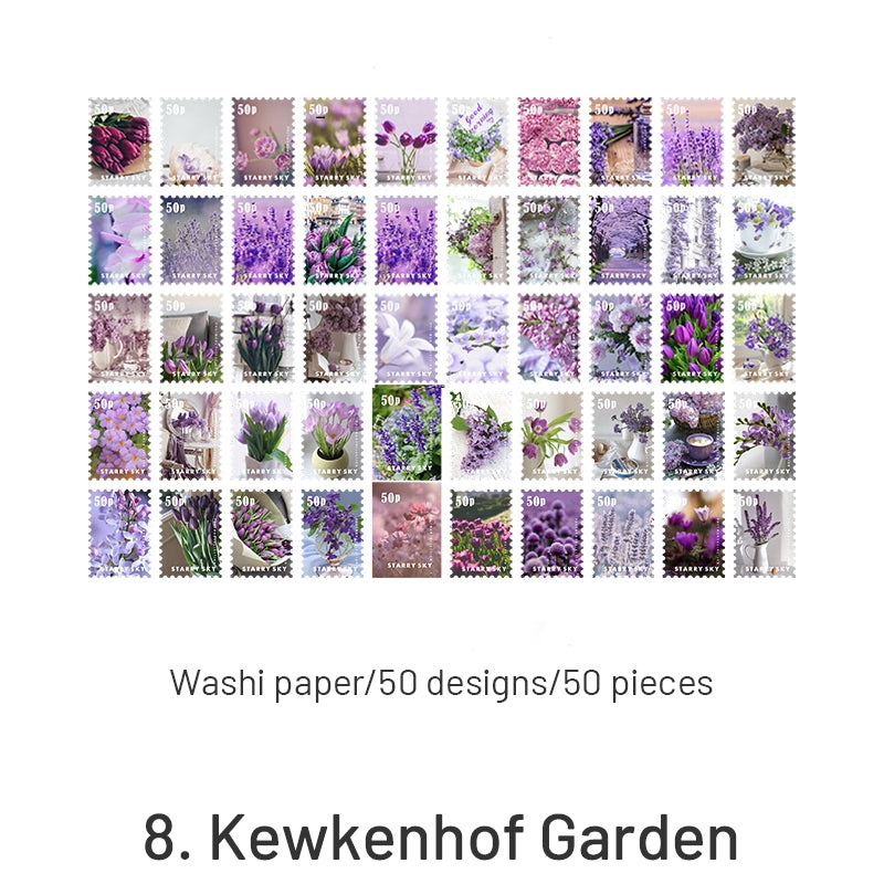 Four Seasons Garden Series Stamp Sticker Book sku-8