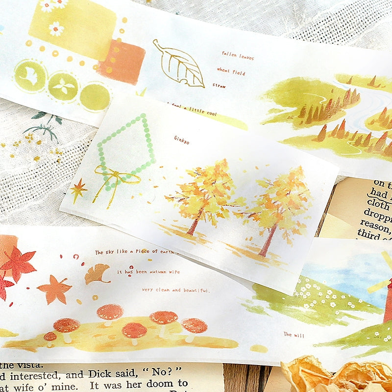 Four Seasons Landscape Washi Tape - Fields, Beaches, Snow, Autumn b