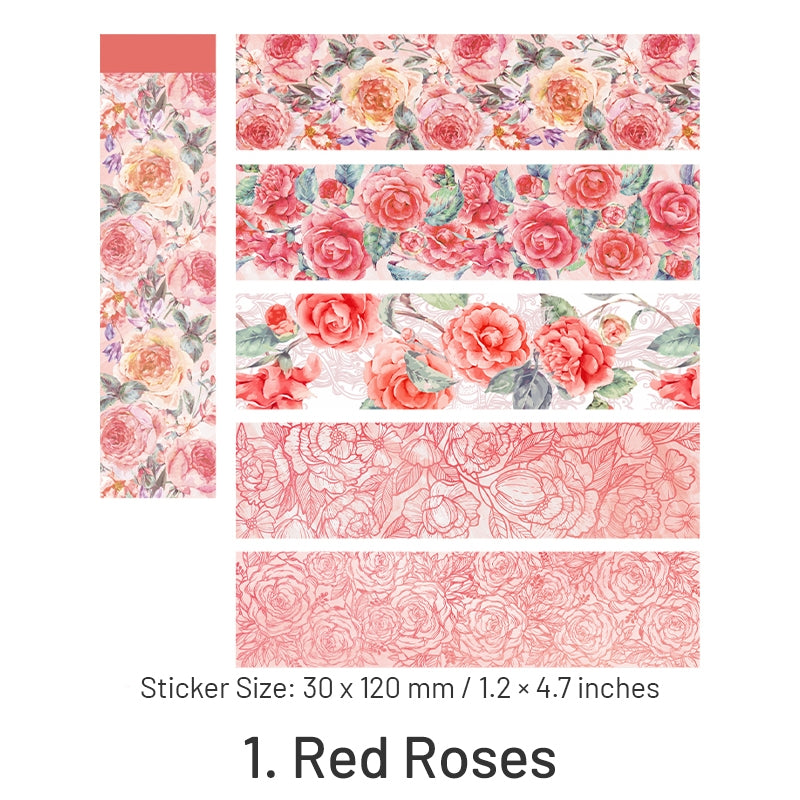 Fragrant Flower Scene Sticker Book - Roses, Sunflowers, Daisies, Lilies sku-1