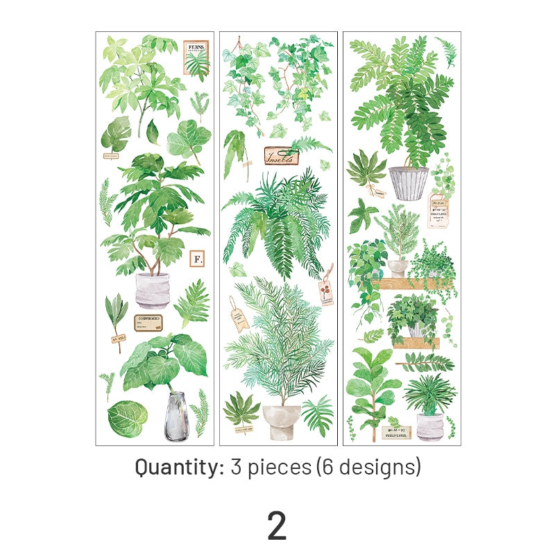 Fresh Greenery PET Stickers - Fruit, Leaf, Cactus, Plant sku-2