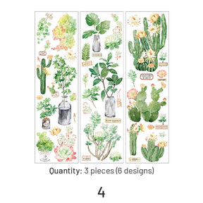 Fresh Greenery PET Stickers - Fruit, Leaf, Cactus, Plant sku-4