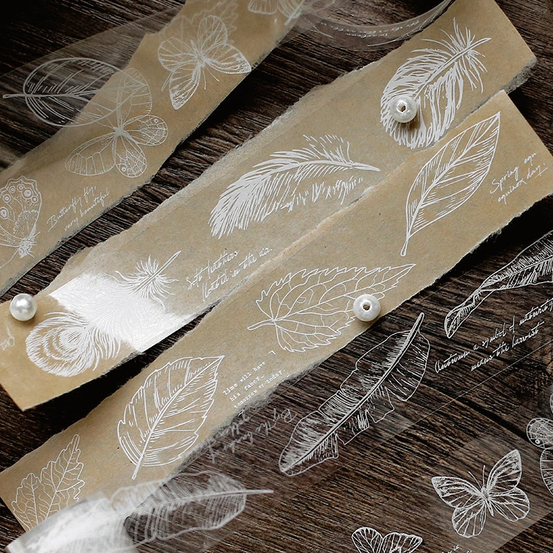 Fresh Style White Ink Transparent Tape b7