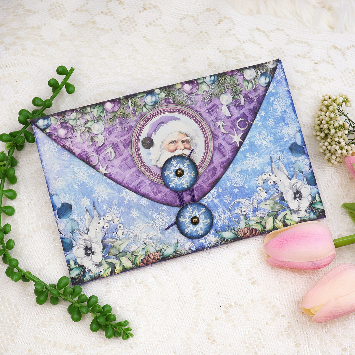  Frozen Purple Christmas Mini Project Folio Craft Kit Junk Journal and Add Ons 001