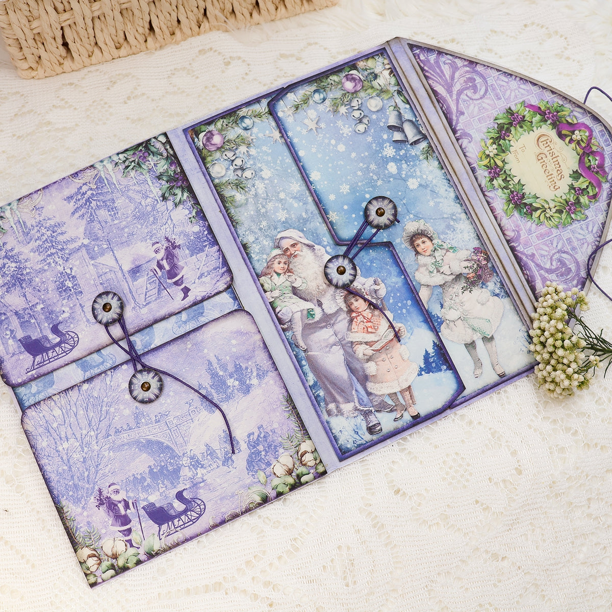  Frozen Purple Christmas Mini Project Folio Craft Kit Junk Journal and Add Ons 003