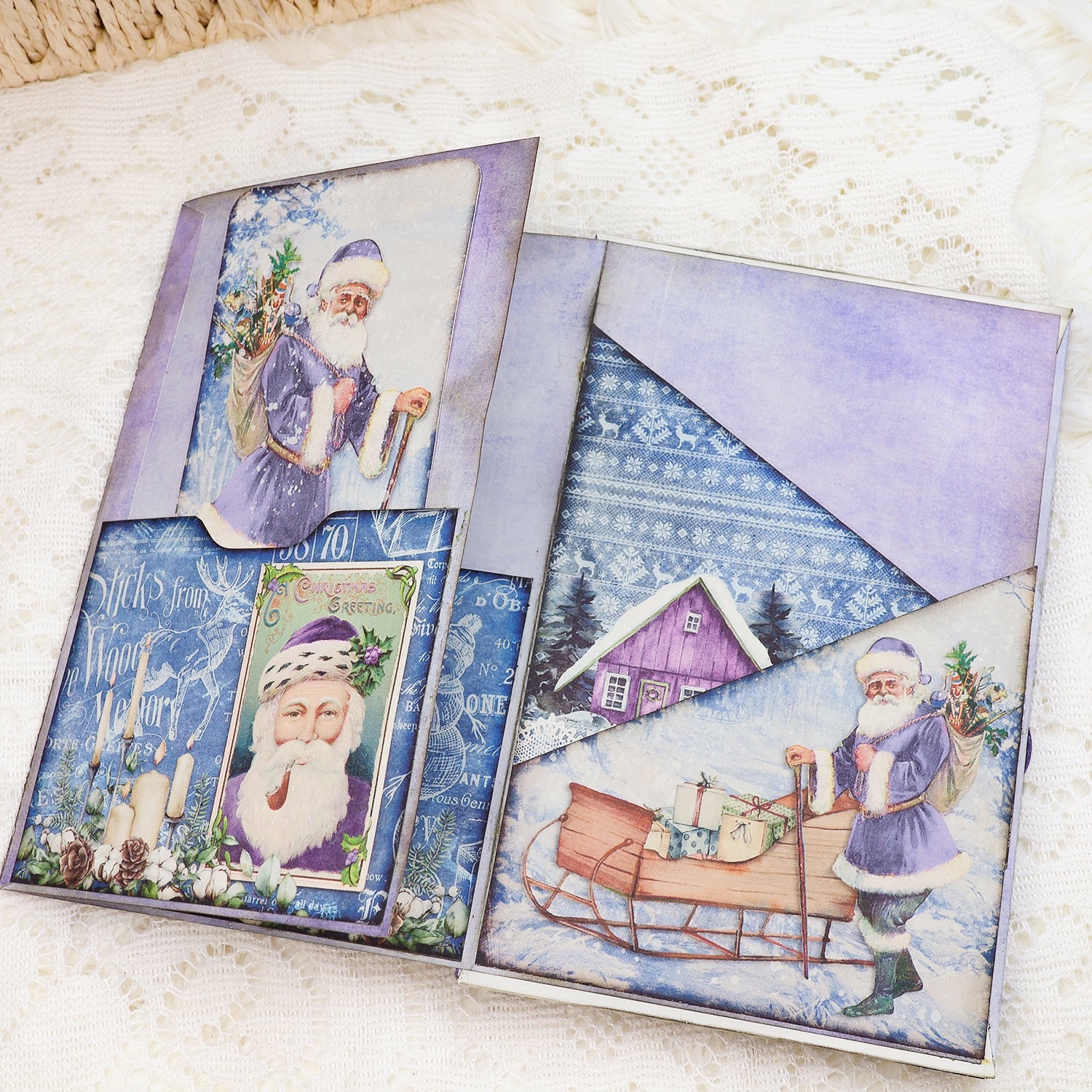  Frozen Purple Christmas Mini Project Folio Craft Kit Junk Journal and Add Ons 007