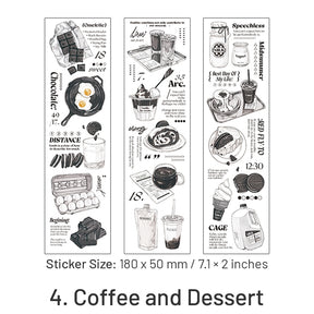 Furniture and Everyday Items PET Stickers - Bottle, Coffee, Bag, Headphone sku-4