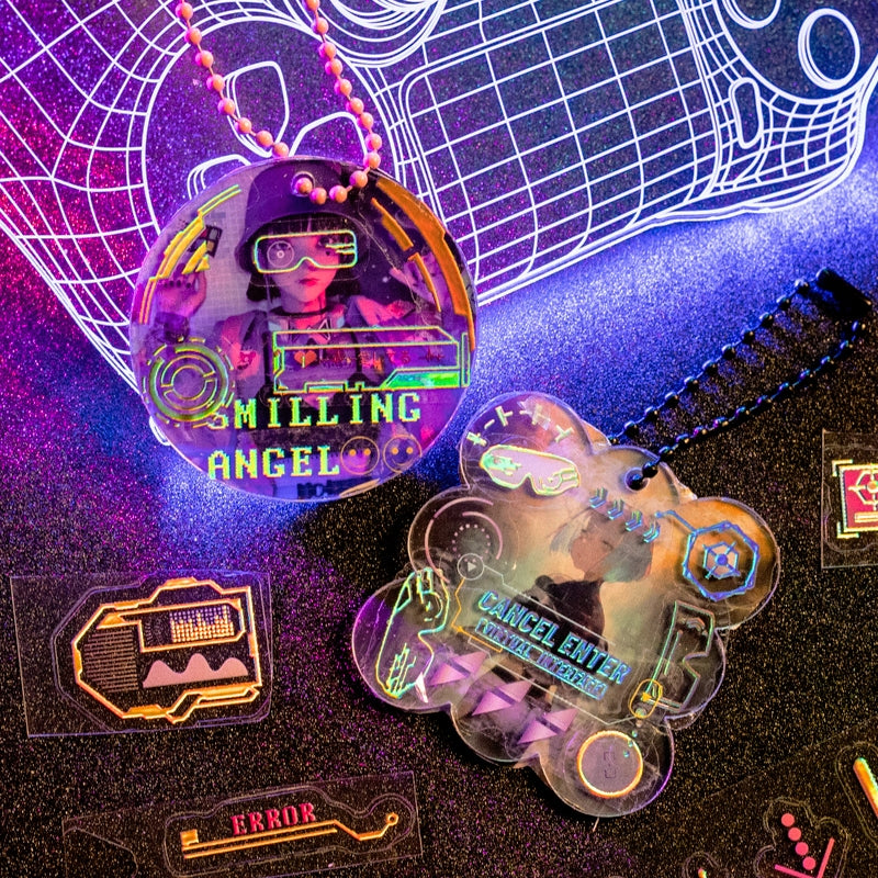 Future Universe Holographic Punk PET Stickers b