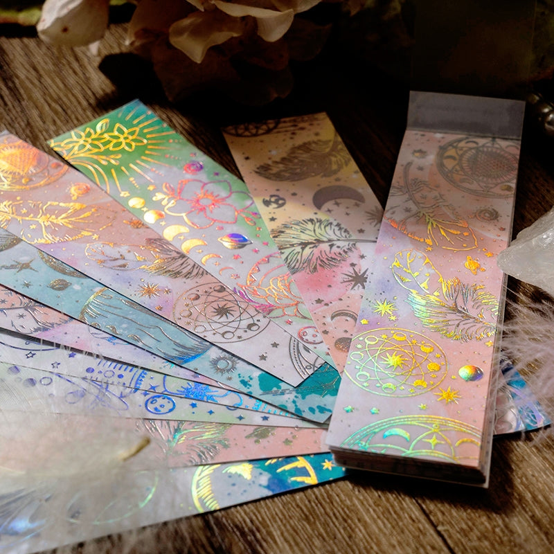 Galaxy Like a Dream Holographic Stickers - Constellation, Feathers, Butterflies, Moon b2