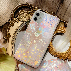 Galaxy Like a Dream Holographic Stickers - Constellation, Feathers, Butterflies, Moon b6