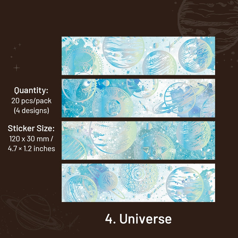 Galaxy Like a Dream Holographic Stickers - Constellation, Feathers, Butterflies, Moon sku-4