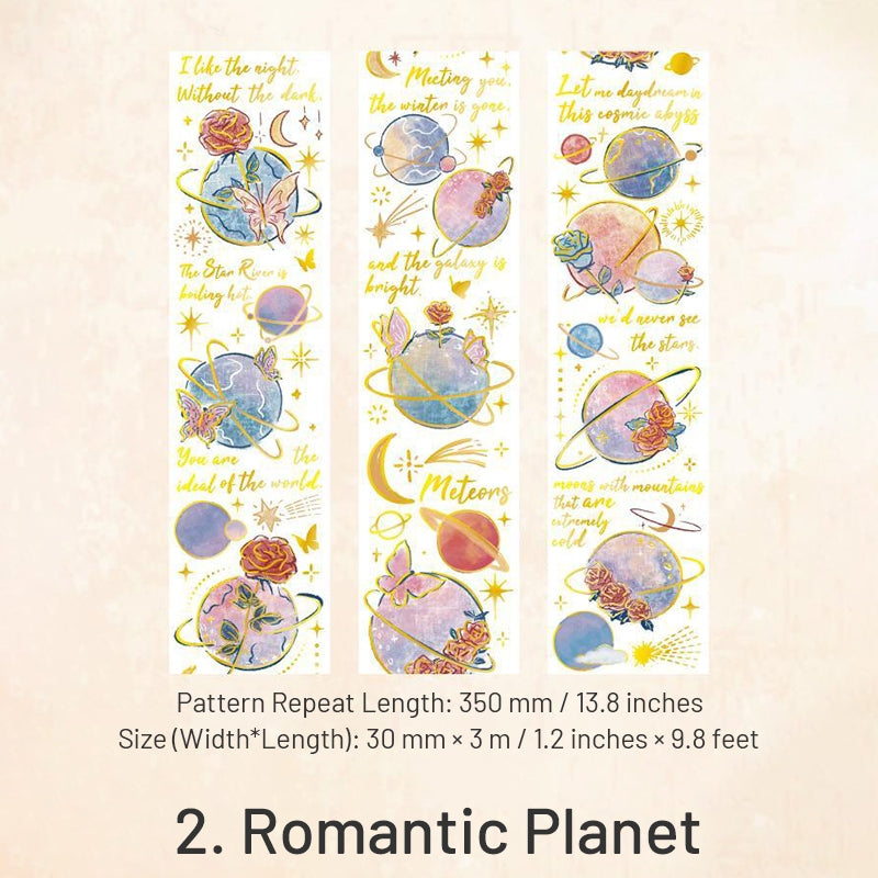 Galaxy Rose Series Fantasy Romance Washi Tape sku-2