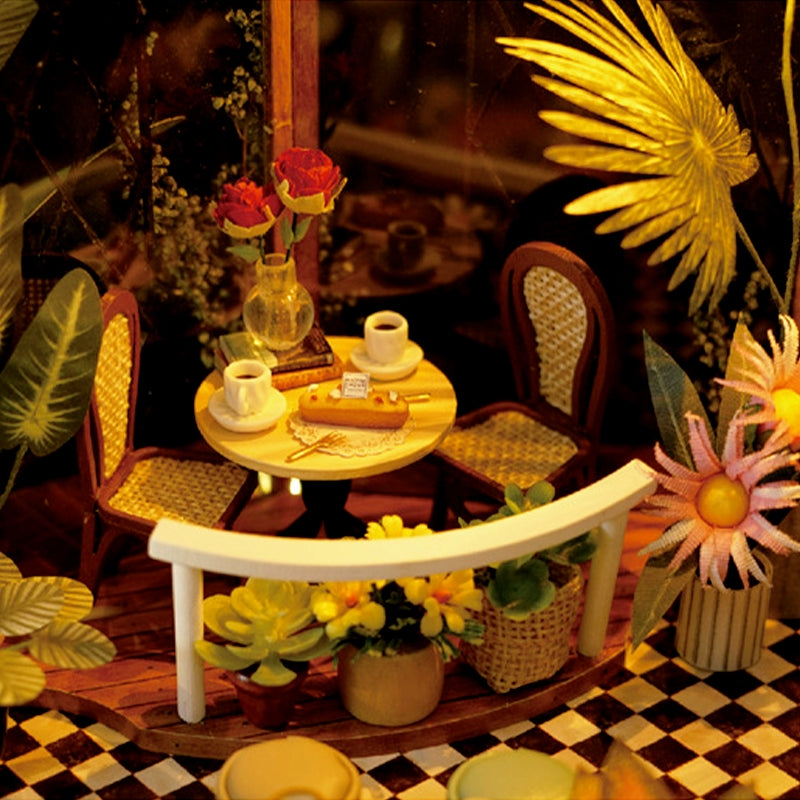 Assembly Model Shop DIY Garden Cafe Assembly Model Kit | Stamprints Miniature House