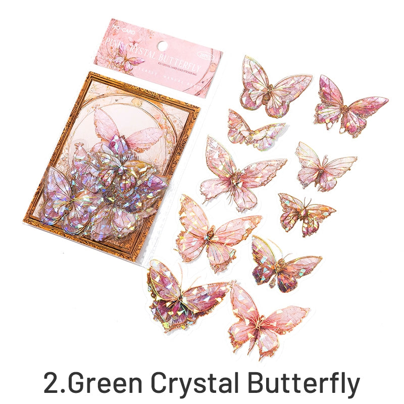 Gem-Like Glittering Butterfly PET Stickers sku-2